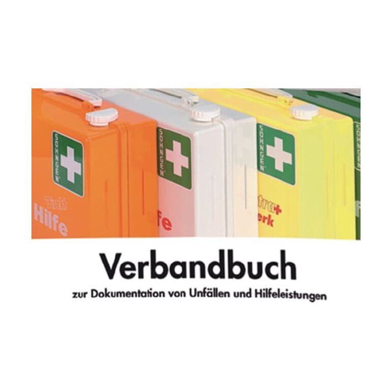 Söhngen Verbandbuch DIN A5 Dok. v. Betriebsunfällen Aufbewahrungspflicht 5 Jahre, image 