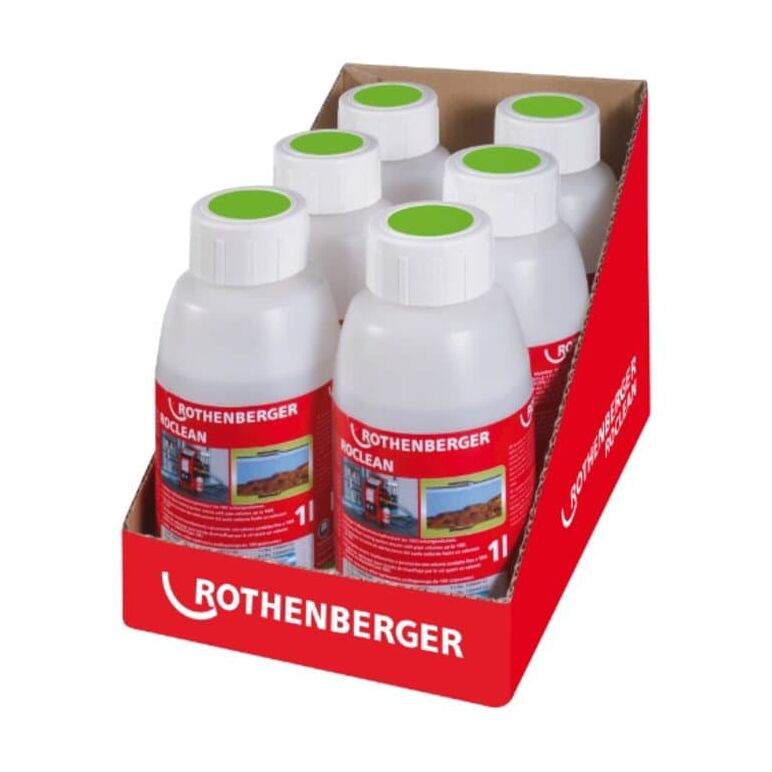 Rothenberger Reinigungsmittel ROPULS ROCLEAN f.Flächenheizsysteme 1l 6 Fl./Krt., image 