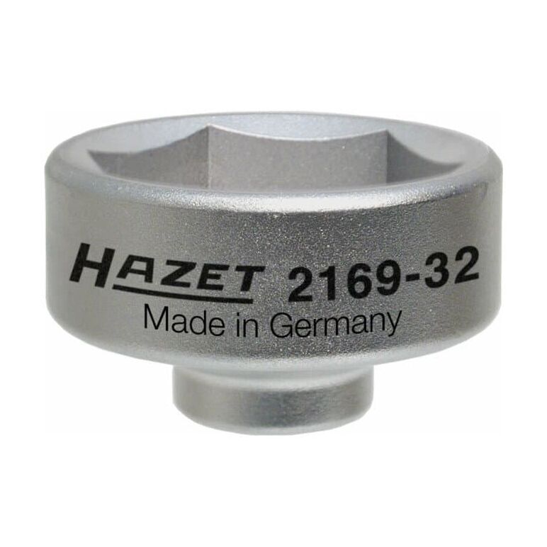 HAZET Ölfilter-Schlüssel 2169-32 Vierkant hohl 10 mm (3/8 Zoll) Außen-Sechskant Profil, image 