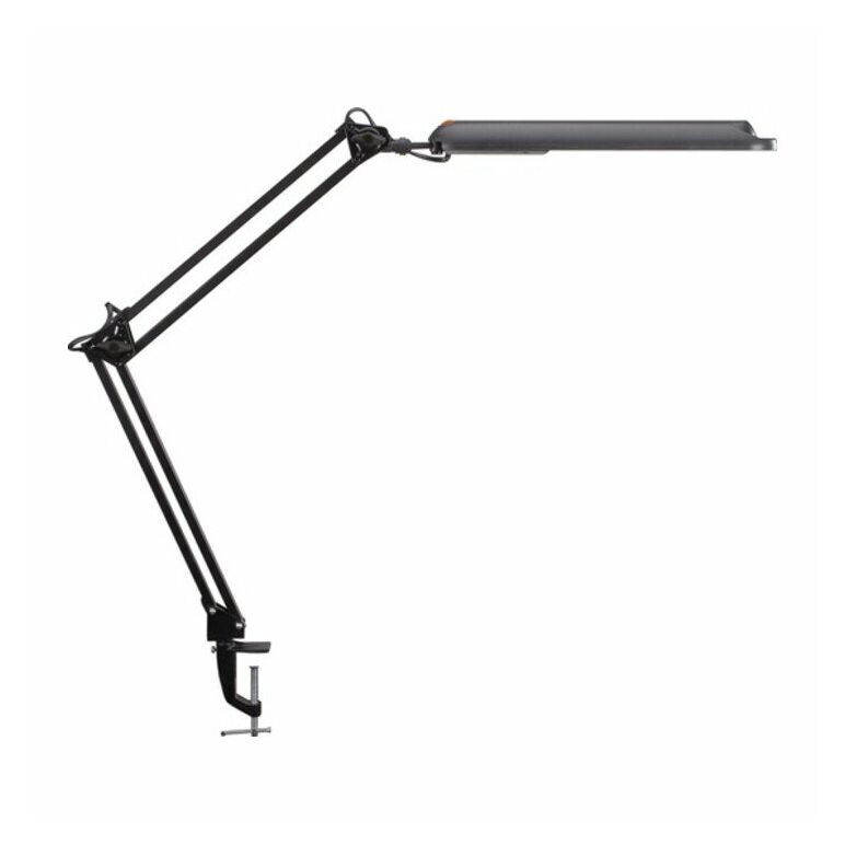 Schreibtischlampe Metall/Ku.schwarz H.max.450mm m.Tischklemme m.LED, image 