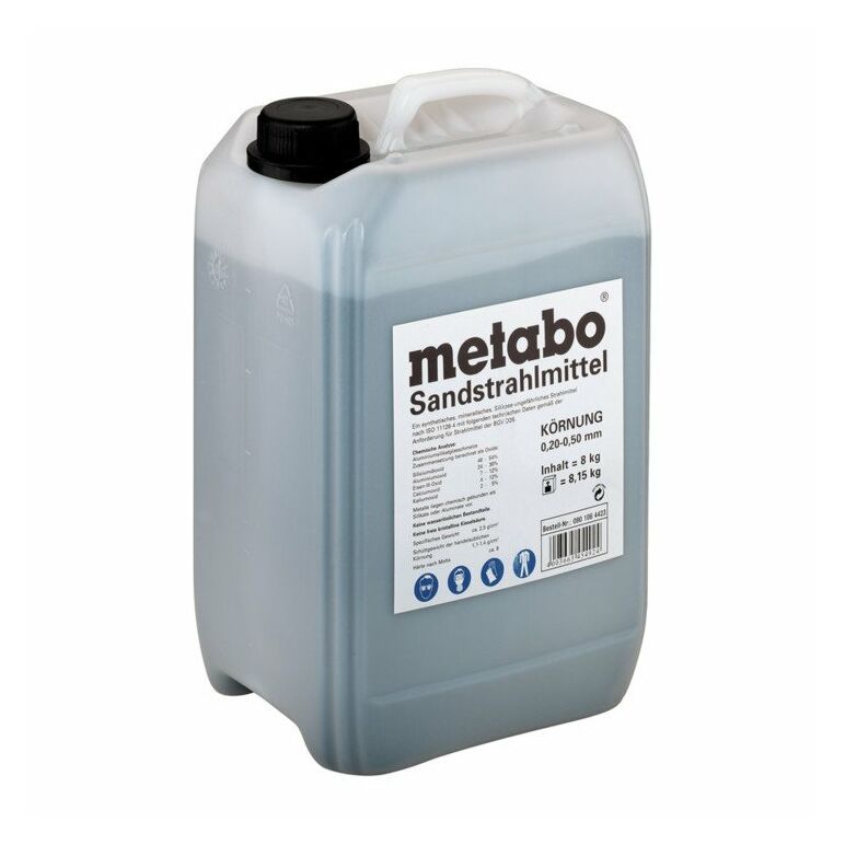 Metabo Sandstrahlmittel, Körnung 0,2 - 0,5 mm, Kanister 8 kg, image 