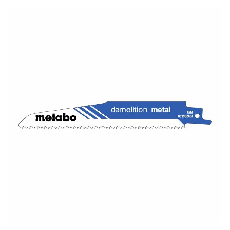 Metabo 5 Säbelsägeblätter "demolition metal" 150 x 1,6 mm, BiM, 2,5+3,2 mm/ 8+10 TPI, image 