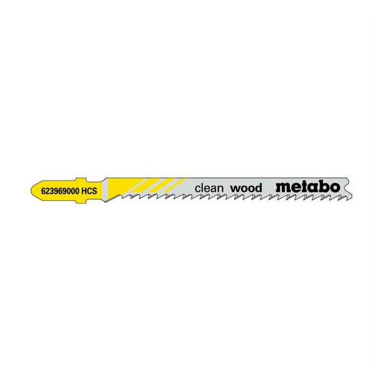 Metabo 5 Stichsägeblätter "clean wood" 74/ 2,7 mm, HCS, mit Eintauchspitze, image 