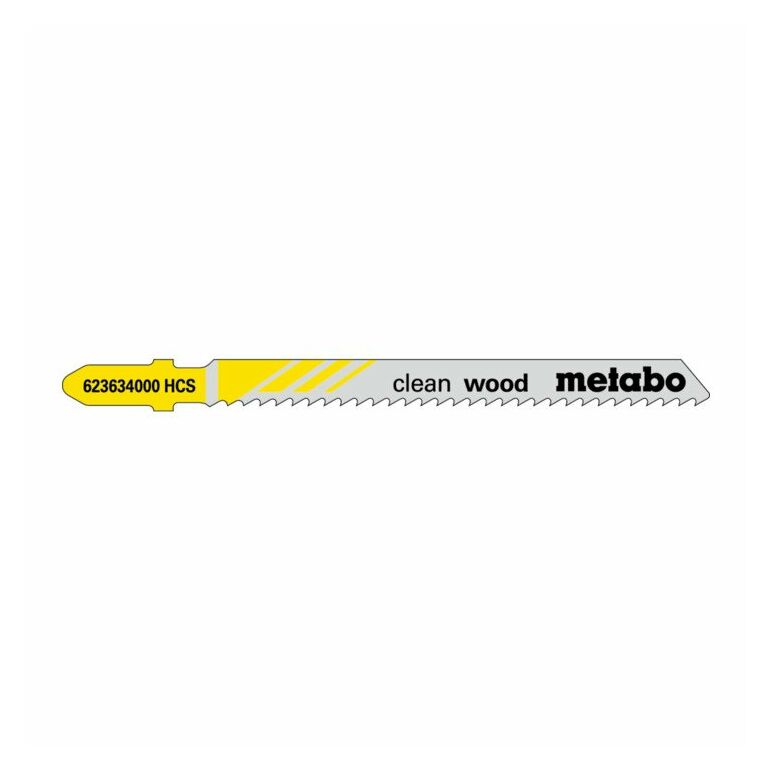 Metabo 100 Stichsägeblätter "clean wood" 74/ 2,5 mm, HCS, image 