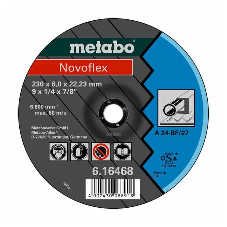 Metabo Novoflex 180x6,0x22,23 Stahl, Schruppscheibe, gekröpfte Ausführung, image 