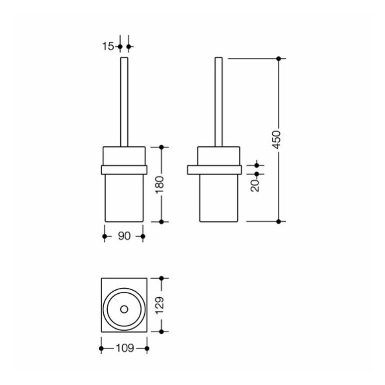 HEWI WC-Bürstengarnitur Sys.100 MET chrom, image _ab__is.image_number.default