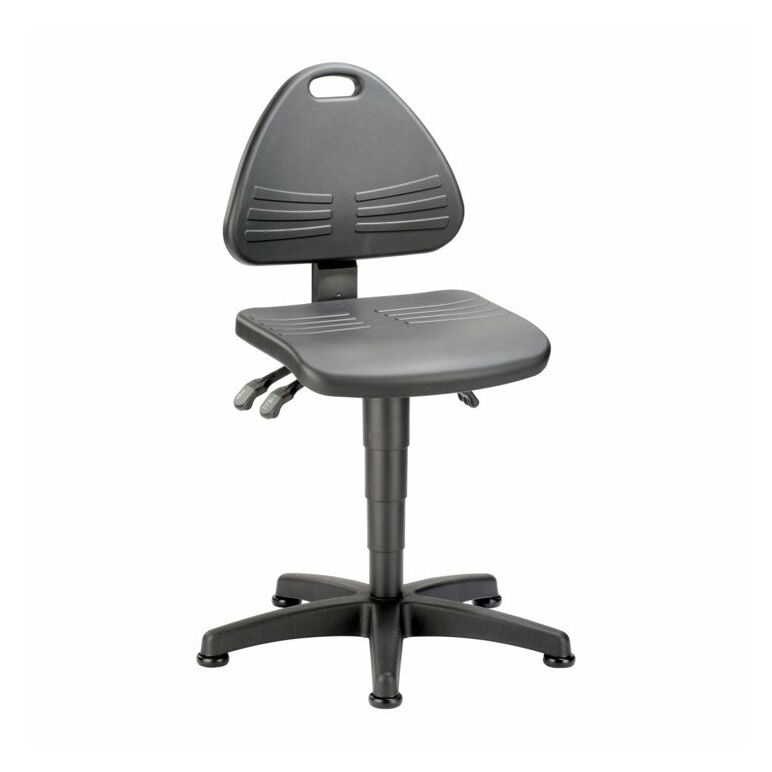 bimos Arbeitsstuhl Isitec mit Gleiter und PU-Schaum schwarz Sitzhöhe 430-600 mm, image 