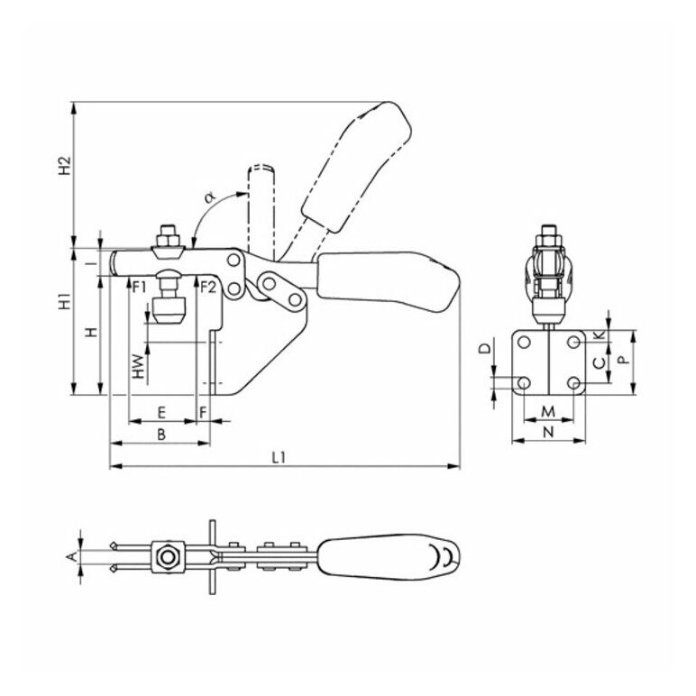 AMF Waagrechtspanner Nr.6833 Gr.1 Winkelfuß, image _ab__is.image_number.default