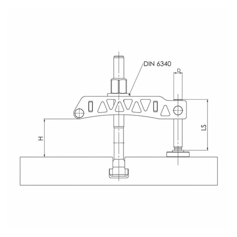 AMF Spanneisen 6311 Leichtbau für T-Nuten 36 mm Länge 315 mm, image _ab__is.image_number.default