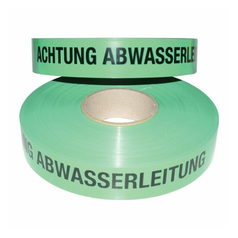 Multicoll Trassenwarnband L.250 m B.40mm Aufdruck Achtung Abwasserleitung, image 