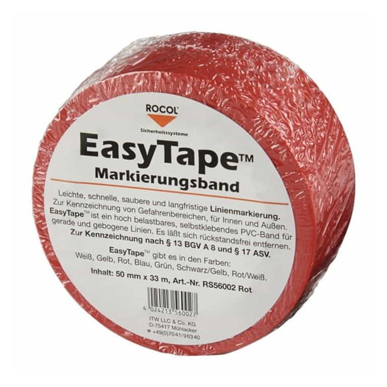 Bodenmarkierungsband Easy Tape PVC rot L.33m B.50mm Rl.ROCOL, image _ab__is.image_number.default