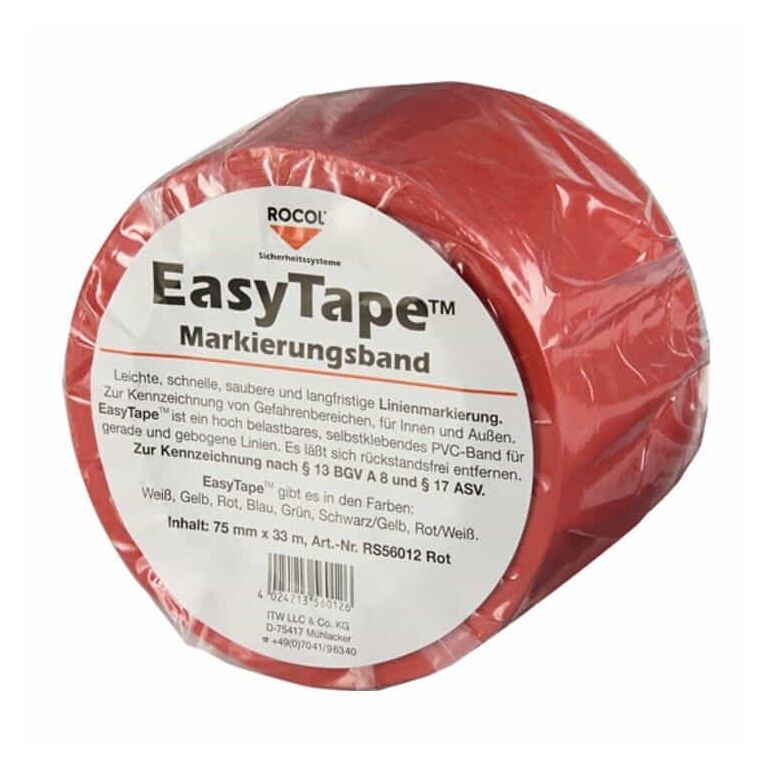 Bodenmarkierungsband Easy Tape PVC rot L.33m B.75mm Rl.ROCOL, image _ab__is.image_number.default