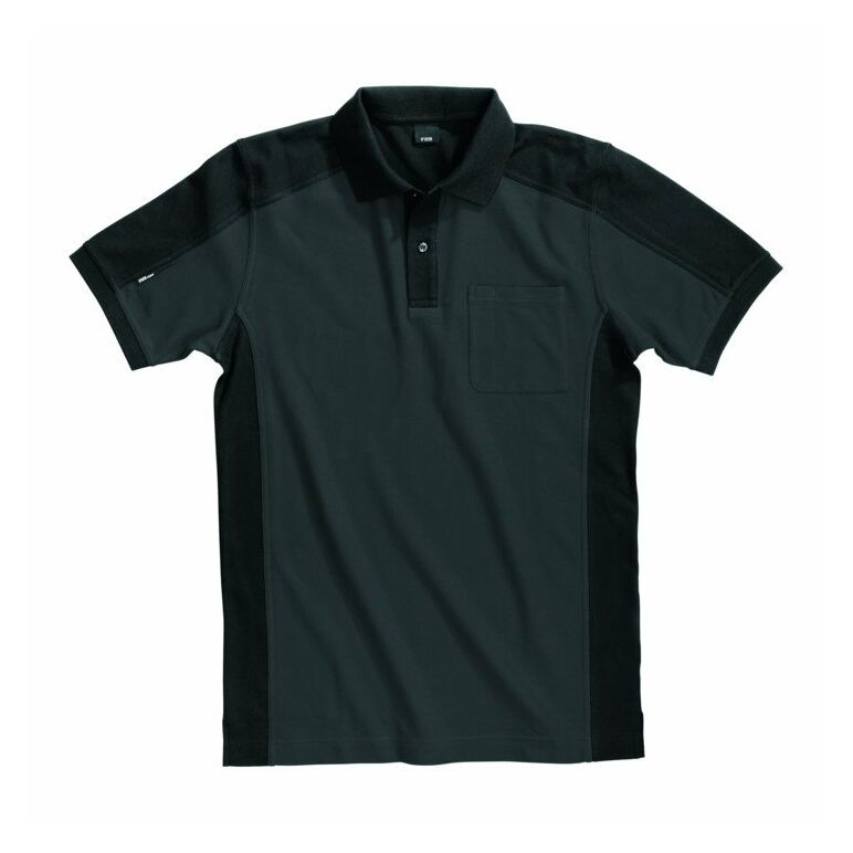 FHB KONRAD Polo-Shirt anthrazit-schwarz Gr. L, image 