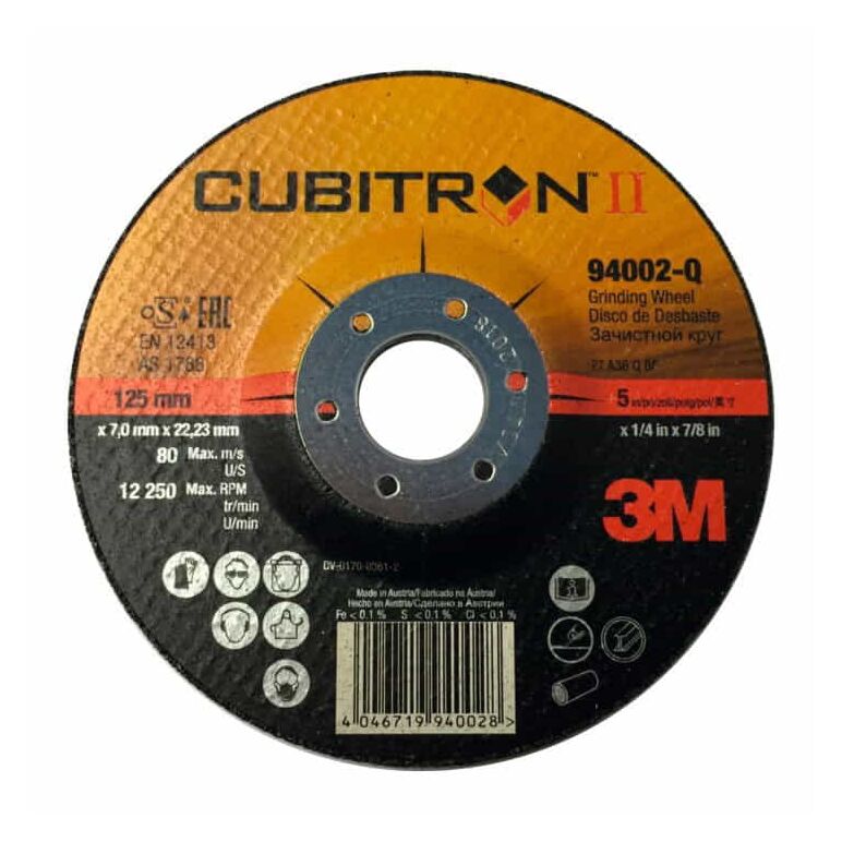 3M Schruppscheibe Cubitron™ II D.125x7,0mm gekr. 22,23mm K. 36 3M, image 