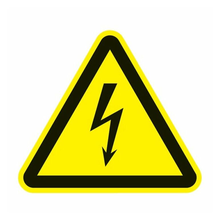 Warnzeichen ASR A1.3/DIN EN ISO 7010 200mm Warnung v.elektrischer Spannung Folie, image 