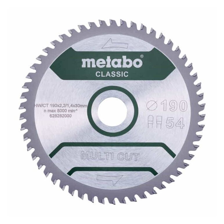 Metabo Sägeblatt "multi cut - classic", 165x2,2/1,4x20 Z42 FZ/TZ 5° /B, image 