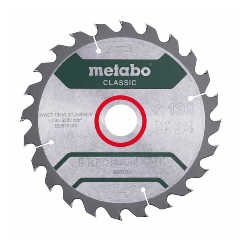 Metabo Sägeblatt "power cut wood - classic", 235x2,8/2,0x30, Z24 WZ 18°, image 