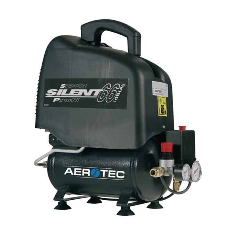 Aerotec Kompressor Vento Silent 6, 110L/90L/6L/8bar/0,7kW/tragbar/230V, image 