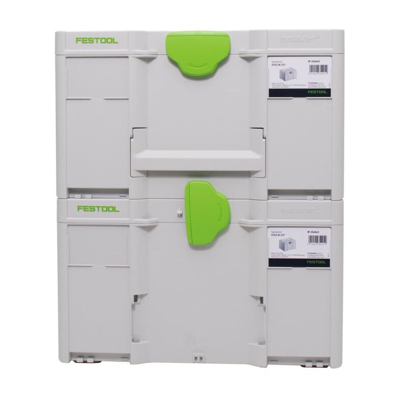 Festool Systainer Set 2x SYS3 M 237 ( 2x 204843 ) 21,4 Liter 396x296x237mm Werkzeugkoffer koppelbar, image _ab__is.image_number.default