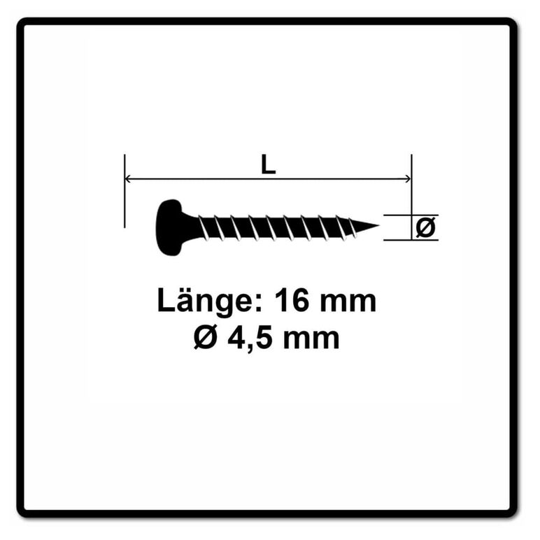 Fischer Power-Fast II FPF II Spanplattenschraube 4,5x16 mm 200 Stück ( 670327 ) Pan Head mit Torx Vollgewinde galvanisch verzinkt, blau passiviert, image _ab__is.image_number.default