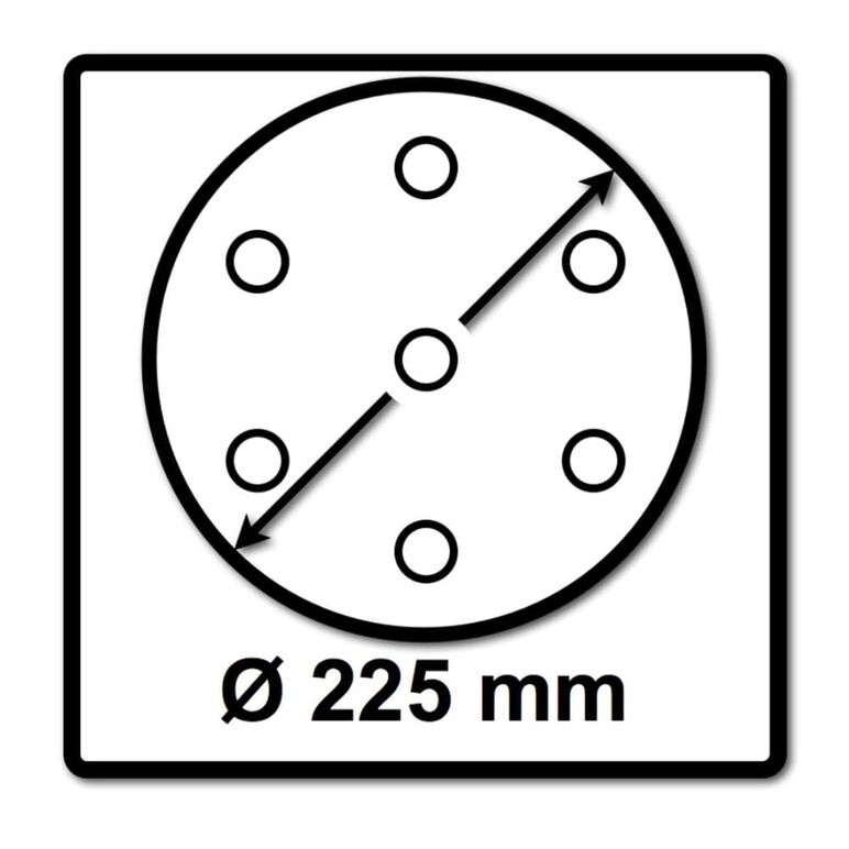 Festool STF D225/128 Schleifscheibe Granat P180 225 mm 25 Stk. ( 205660 ) für Langhalsschleifer PLANEX, image _ab__is.image_number.default