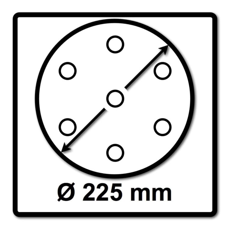 Festool STF D225/128 Schleifscheibe Granat P60 225 mm 25 Stk. ( 205654 ) für Langhalsschleifer PLANEX, image _ab__is.image_number.default