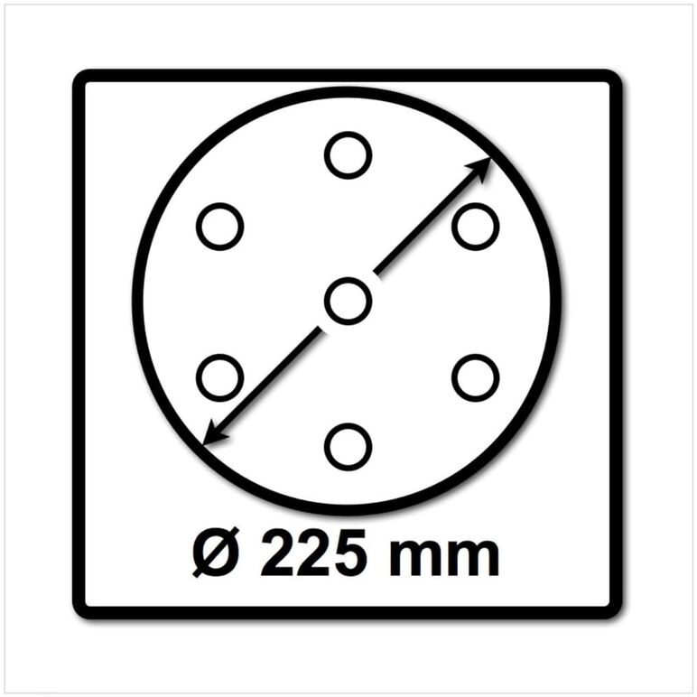 Festool STF D225/8 Granat Schleifscheiben 225 mm PLANEX P180 GR / 25 Stück ( 499640 ), image _ab__is.image_number.default