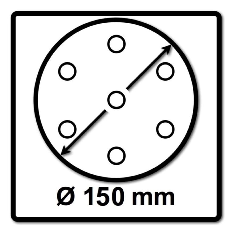 Mirka BASECUT Schleifscheiben 150 mm P150 100 Stk. ( 2261109915 ) Grip 15 Loch, image _ab__is.image_number.default