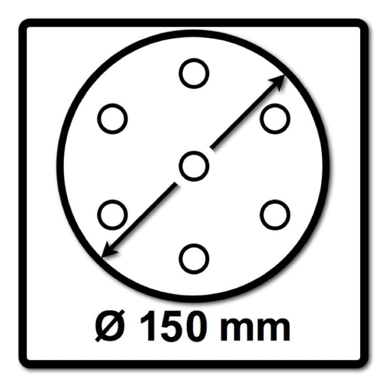 Mirka BASECUT Schleifscheiben 150 mm P100 100 Stk. ( 2261109910 ) Grip 15 Loch, image _ab__is.image_number.default