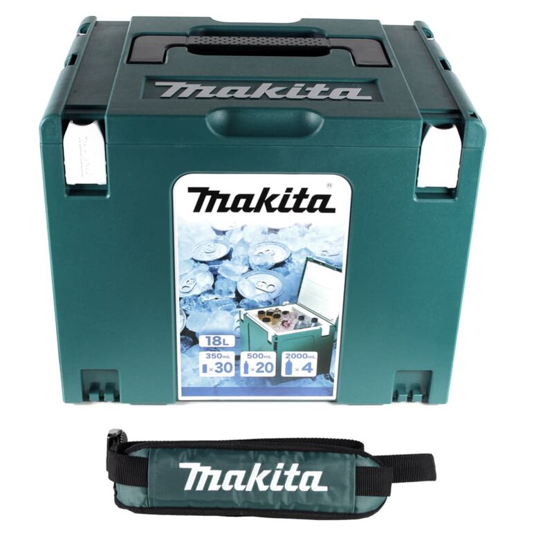 Makita Makpac 4 System Koffer Cool Case Kühlbox 18 Liter Volumen mit Isolierauskleidung ( 198253-4 ), image _ab__is.image_number.default