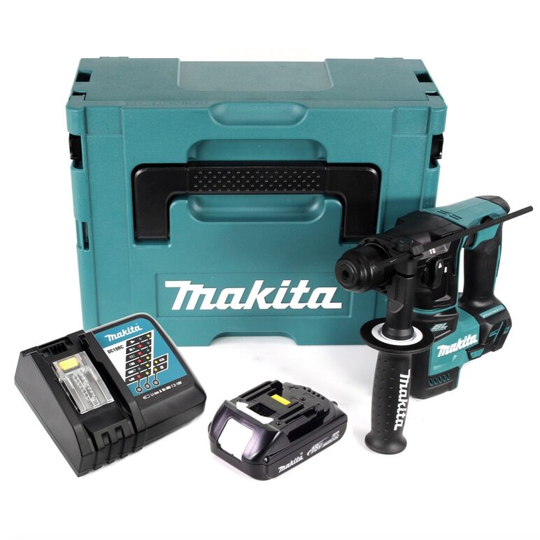 Makita DHR171RY1J Akku-Bohrhammer 18V Brushless 1,2J SDS-Plus + 1x Akku 1,5Ah + Ladegerät + Koffer, image 