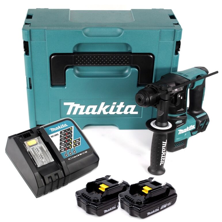 Makita DHR171RYJ Akku-Bohrhammer 18V Brushless 1,2J SDS-Plus + 2x Akku 1,5Ah + Ladegerät + Koffer, image 