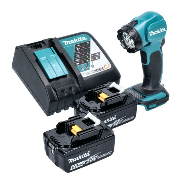 Makita DEADML815RT Akku-Handleuchte 14,4 - 18V 0,5W + 2x Akku 5,0Ah + Ladegerät, image 