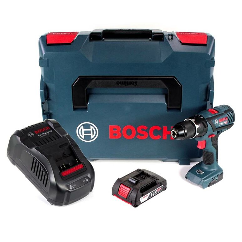 Bosch GSR 18V-28 Professional Akku-Bohrschrauber 18V 63Nm + 1x Akku 2,0Ah + Ladegerät + Koffer, image 