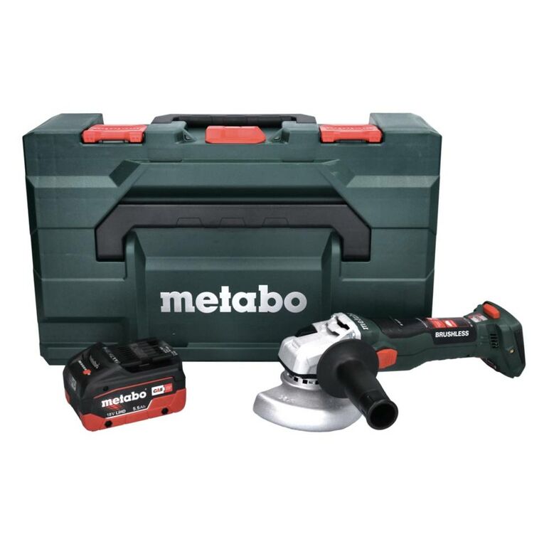 Metabo W 18 LT BL 11-125 Akku-Winkelschleifer 18V Brushless 125mm M14 + 1x Akku 5,5Ah + Koffer - ohne Ladegerät, image 