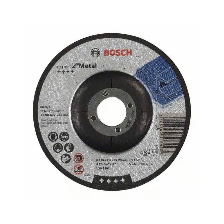 Bosch Trennscheibe gekröpft Expert for Metal A 30 S BF, 125 mm, 2,5 mm (2 608 600 221), image 