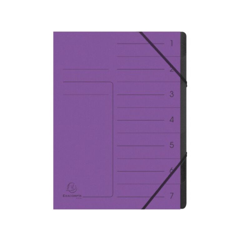 Exacompta Ordnungsmappe 540708E DIN A4 7Fächer Karton violett, image 