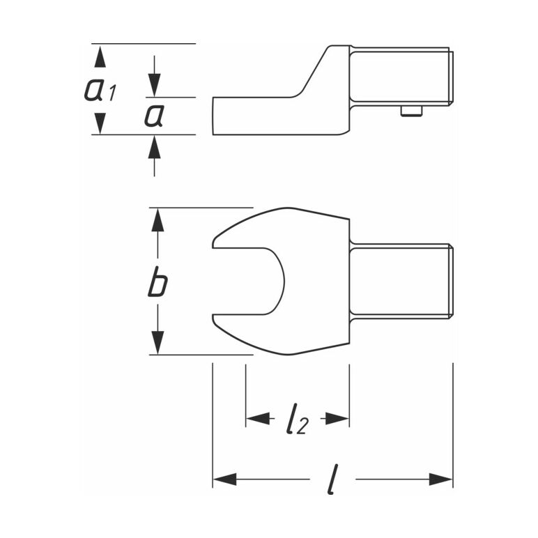 HAZET Einsteck-Maulschlüssel 6450D-13 Einsteck-Vierkant 14 x 18 mm Außen-Sechskant Profil 13, image _ab__is.image_number.default