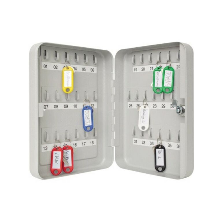 WEDO Schlüsselschrank 10253637X für 36 Schlüssel lichtgrau, image 