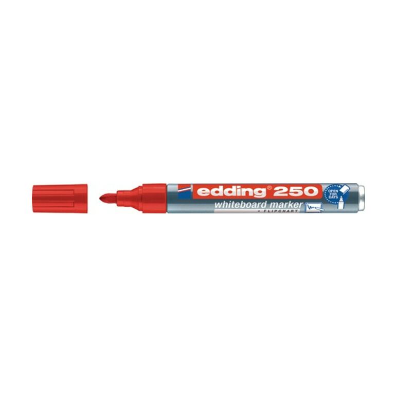 Edding Boardmarker 250 rot Rundspitze abwischbar Strichbreite ca.1,5-3mm, image _ab__is.image_number.default