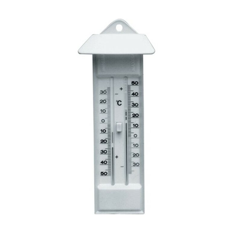Dostmann Thermometer Min./Max. mit Drucktaste Kunststoff-Gehäuse weiss H232xB80xT32mm, image 