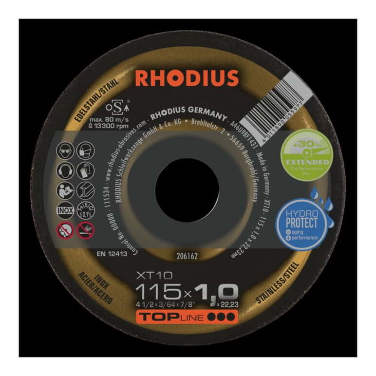 RHODIUS TOPline XT10 Extradünne Trennscheibe 115 x 1,0 x 22,23 mm, image 