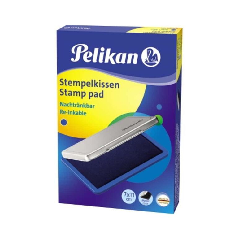 Pelikan Stempelkissen 331017 Gr.2 7x11cm Metallic-Gehäuse blau, image 