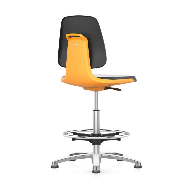 bimos Arbeitsstuhl Labsit mit Gleiter Sitzhöhe 520-770 mm KunstlederSitzschale orange, image 
