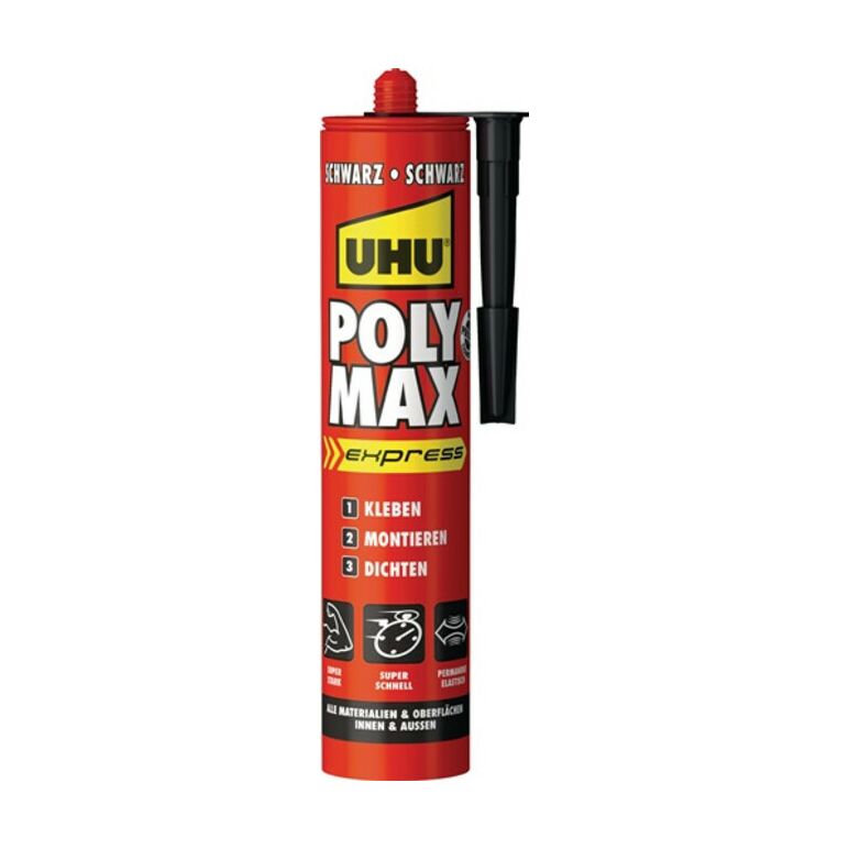 1K-Hybrid-Polymer POLY MAX EXPRESS 425 g cartridge schwarz 425 g Kartusche UHU, image 