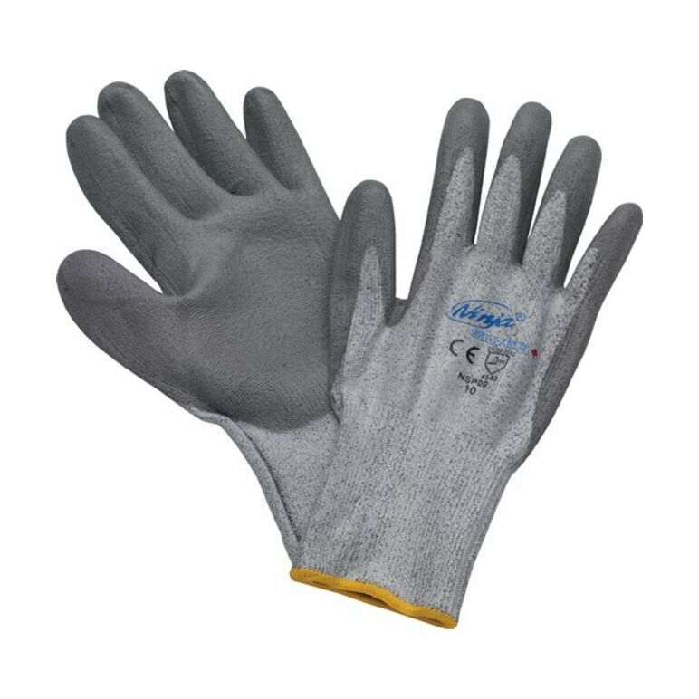 Asatex Schnittschutzhandschuhe G.9 grau m.PU-Beschichtung EN388, image 