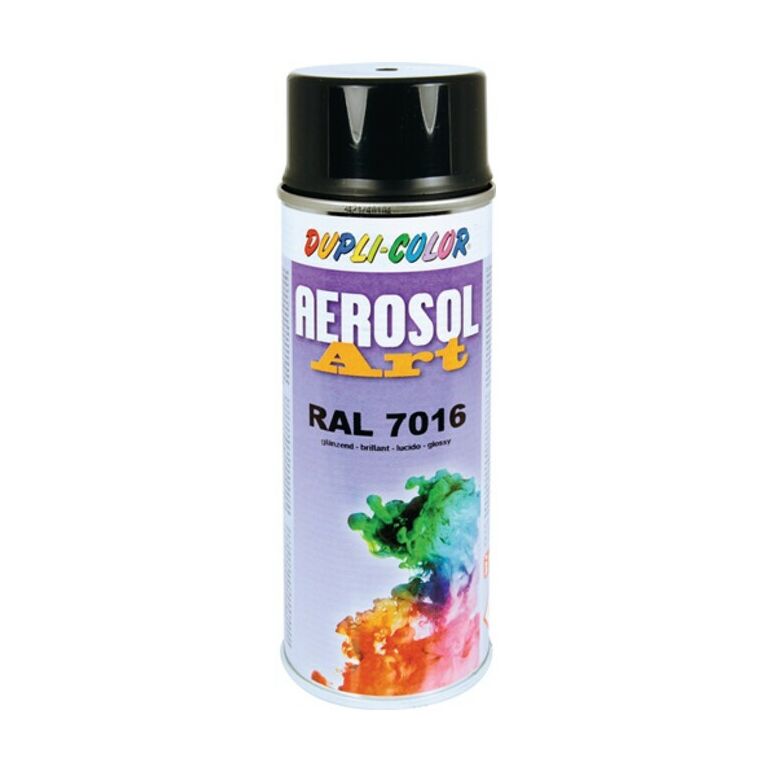 Buntlackspray AEROSOL Art grau glänzend RAL 7016 400 ml Spraydose, image 