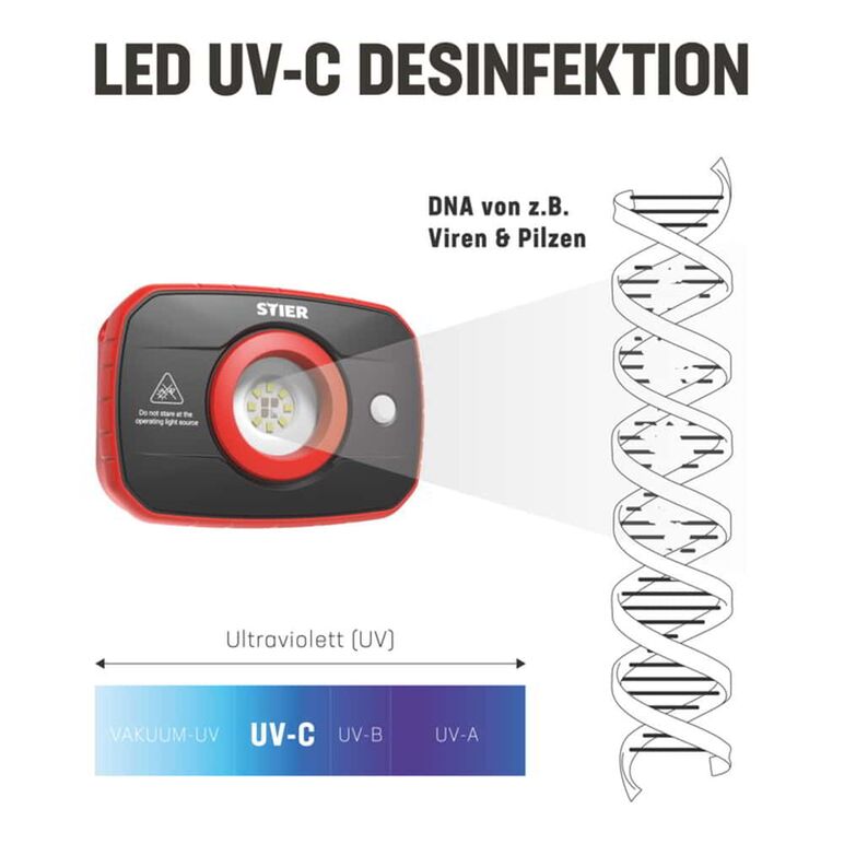 STIER UV-C Desinfektionslampe Entkeimungslampe SMD 270 nm 4400 mAh, image _ab__is.image_number.default