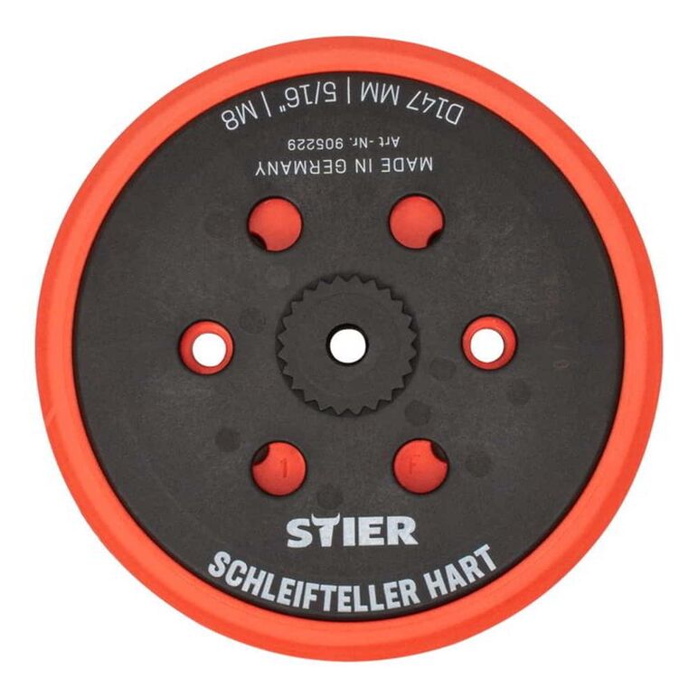 STIER Schleifteller Stützteller hart D147mm 5/16“ M8 für Exzenterschleifer, image _ab__is.image_number.default