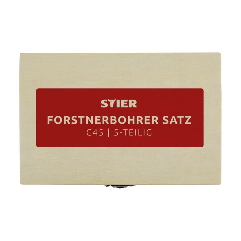 STIER Forstnerbohrer-Set in Holz-Kasette, 5-teilig (15, 20, 25, 30, 35 mm), image _ab__is.image_number.default
